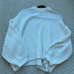 Princess Polly Cream Ribbed Sweater M/L